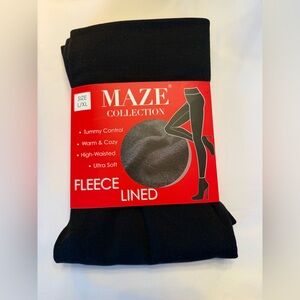 Fleece- lined open foot tights XL- new- never worn